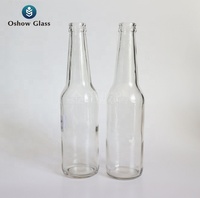 Bouteille de bière en verre transparent vide de 330 ml (33 cl, 12 oz) pour soda et jus, prix de gros abordable