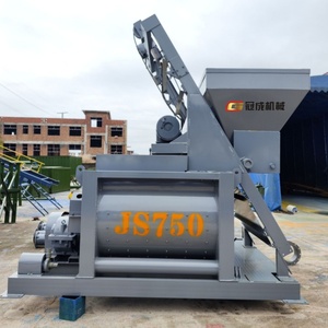 Miscelatore di Calcestruzzo a Doppio Albero Js750 750L Impianto di Betonaggio con Tramoggia di Sollevamento - Product Image 1