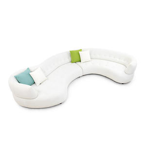 Canapé sectionnel en cuir au design original <span class=keywords><strong>Evergo</strong></span> Meubles de salon Style tendance Bel ensemble de canapés en cuir véritable de bonne qualité - Product Image 2