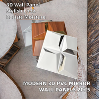 Paneles de Pared 3D de PVC Modernos Resistentes a la Humedad 2025, Paneles de Espejo para Interiores con 1 Año de Garantía para Uso Doméstico, Comercial y de Entretenimiento