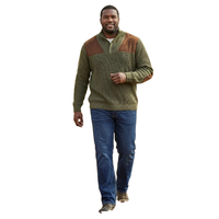 Herren Übergröße Extra Langer Patchwork Casual Strick-Rollkragenpullover