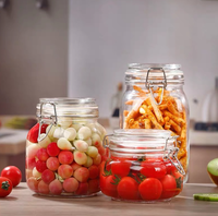 Pots de sauce contenants de stockage d'aliments ronds pot en verre emballage récipient de crème glacée pots en verre alimentaires en vrac commerciaux