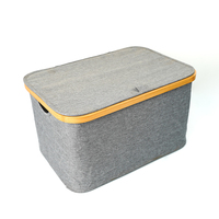 Panier à linge pliable en bambou à prix d'usine, paniers à linge sales en tissu détachables, organisateur de rangement en tissu pour salle de bain et articles ménagers