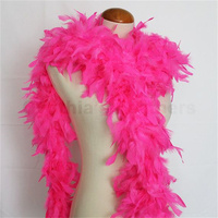 Teñido Rosa Chandelle pluma Boa fiesta boda Navidad Decoración Para DIY artesanía ropa disfraz vestido accesorios diseño de pavo