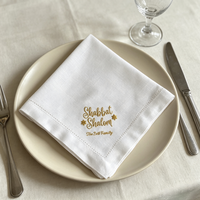 Serviettes personnalisées avec logo brodé, serviettes de table en coton personnalisées pour hôtel, restaurant, mariage, événement, promotion de marque