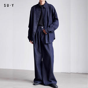 <span class=keywords><strong>Camicia</strong></span> Vintage in Denim Silhouette ampia <span class=keywords><strong>camicia</strong></span> stile <span class=keywords><strong>camicia</strong></span> a maniche lunghe <span class=keywords><strong>camicia</strong></span> da <span class=keywords><strong>uomo</strong></span> <span class=keywords><strong>oversize</strong></span> - Product Image 5