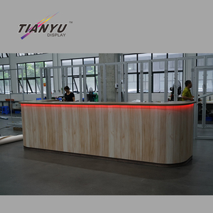 דלפק קידום מכירות נייד מתקפל מאלומיניום איכותי עם תאורת לד, שולחן לתערוכות, רב מכר - Product Image 5