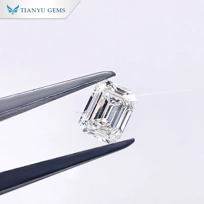 Tianyu Gems-diamante certificado IGI, 1,93ct, Color H, Si2, claro, corte <span class=keywords><strong>esmeralda</strong></span>, CVD, laboratorio suelto, cultivado, diamante
