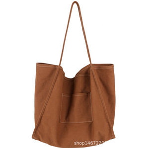 Sac fourre-tout décontracté léger en toile de coton personnalisé 8OZ 12OZ 16OZ avec poche avant et bandoulière - Product Image 6