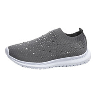 Nouveau modèle KJ 2027 – Baskets décontractées en tricot pour femmes, style décontracté, avec diamants, pour la marche, collection 2023, vente en gros