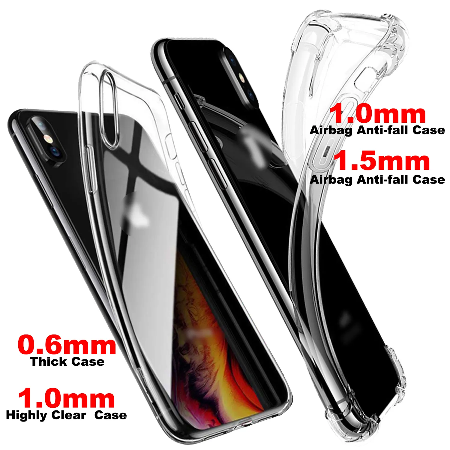 ShanHai Casing Ponsel Bening untuk iPhone 7 XR Casing Pelindung Lunak Silikon untuk iPhone 1211 Pro XS Max X 8 7 6 S Plus 5 5S Casing SE 9 Baru