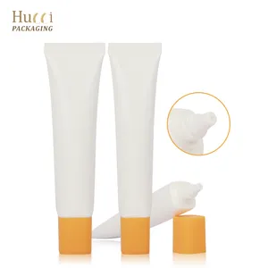 10ml 20ml 30ml Cosmetic Face Care Soft Nozzle Packaging Tube With Square PP Cap Body Lotion Sunblock Tube