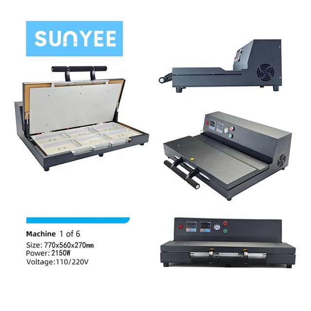 Sunyee 3D Vacuum Sublimation Machine Multifunction 6 in 1 Durable Metal Aluminum Phone Case Printing Sublimation Heat Press