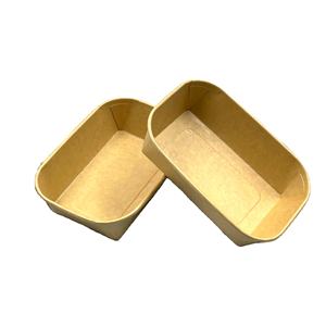 Récipient alimentaire en papier kraft à emporter boîte à salade jetable recycler boîte à bento conteneur à emporter au micro-ondes - Product Image 6