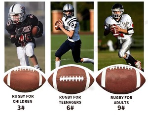 Pallone da Football Americano Personalizzabile in Pelle PU Bianca con Logo Personalizzato e Lacci Neri, Misure 3 6 9 - Product Image 4