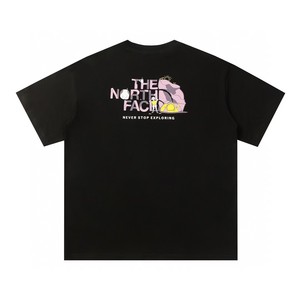 Camiseta Auténtica The North Face de 230g, Cuello Redondo, Manga Corta, Unisex, para Parejas, Moderna, Estampada, Corte Holgado, Resistente al Desgaste - Product Image 2