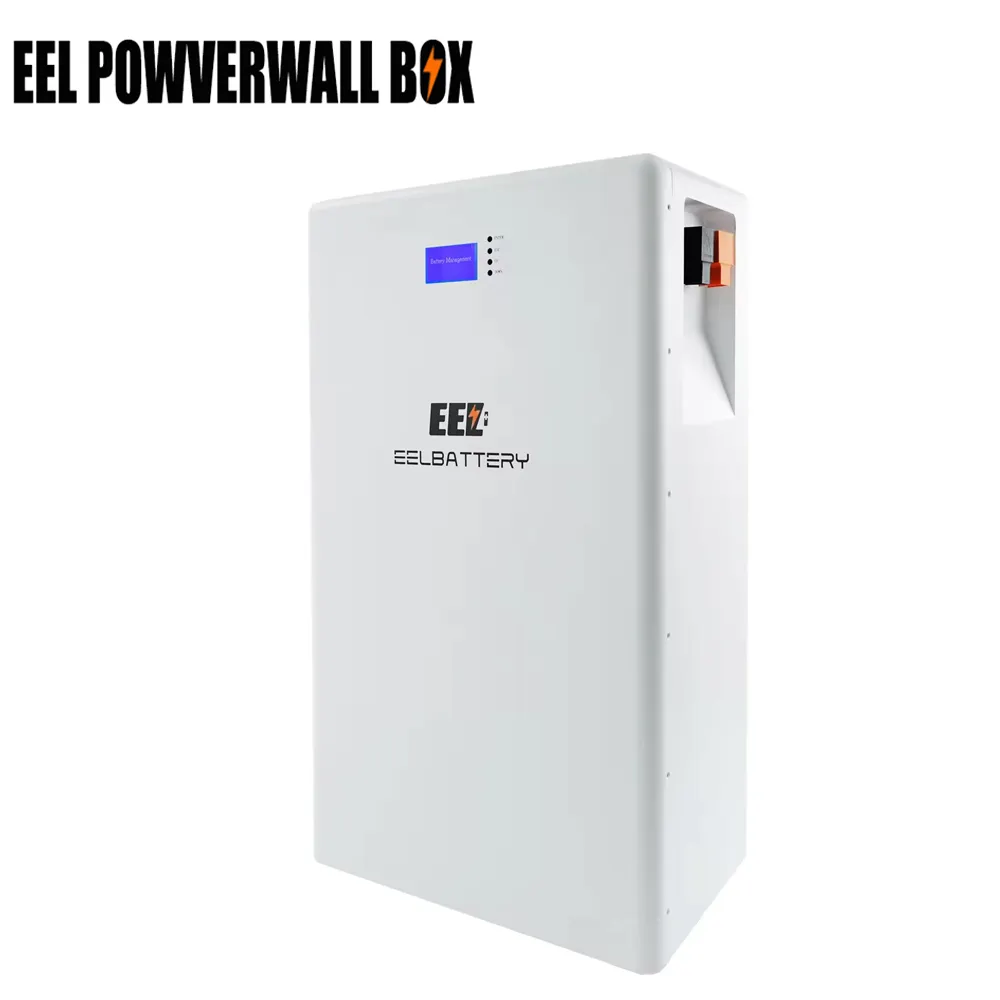 EEL 48V Boîtier de batterie mural 230Ah 280Ah 304Ah Cellule LiFePO4 Système d'énergie solaire lifepo4 51.2V Blanc Powerwall Box System