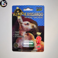 Emballage en carton à effet 3D de qualité supérieure pour capsules de compléments alimentaires, boîte de présentation 3D personnalisée au design brique rouge pour Rhino 69