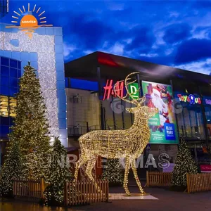 Luz Led 3d de pie para Navidad, Reno, ciervo, decoración, al aire libre, el más vendido, 2022
