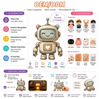 Jouet en peluche interactif vocal intelligent en coton PP brodé avec logo personnalisé, animal en peluche parlant pour enfants, éducatif et professionnel