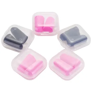 Noise Reducing PU Foam Reusable Earplugs Comfortable Soft Ear Plugs with Small Plastic Case