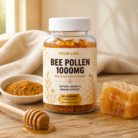 Gummies personnalisées au pollen d'abeille en gros, formule marque blanche, énergie et immunité, 60 unités
