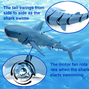 2020 new design functions waterproof 2.4g swimming shark toys with remote control, remote control toy shark - Product Image 5