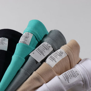 Magliette a maniche lunghe da uomo e da donna, pesanti giapponesi, 250G, maglietta larga in <span class=keywords><strong>cotone</strong></span> bianco a due aghi - Product Image 3