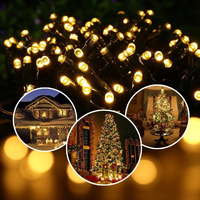 Guirlande Lumineuse de Noël Étanche à 500 LED, 50M, 8 Modes, Fil Vert, Prise Discrète, à Intensité Variable, pour Fêtes de Mariage et Célébrations, à Basse Tension