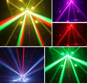 Projecteur laser <span class=keywords><strong>DJ</strong></span> <span class=keywords><strong>Starlight</strong></span> Cross-border « Four Heads Firewheel Bar », lumière rotative colorée, lumière d'ambiance pour soirée dansante - Product Image 6