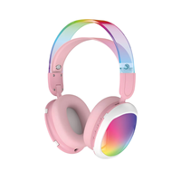 Casque sans fil supra-auriculaire à succès avec éclairage tricolore éblouissant, casque de jeu à faible latence, personnalisation en usine