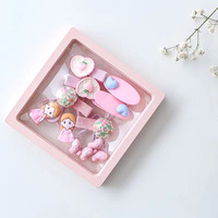 10 Stks/doos Nieuwe Kinderen Kinderen Haaraccessoires Geschenkdoos Haarclip Prinses Bloem Schattige Haarclips Set Met Transparante Doos