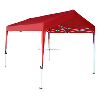 Tente portable à quatre pieds imperméable avec grand parasol, auvent extérieur, motif enduit, utilisable comme couverture