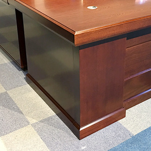 우드 베니어 L 모양의 사무실 테이블 최고의 사무실 가구 제조 회사의 임원 CEO 사무실 책상 - Product Image 5