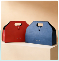 Sac à vin en cuir PU de luxe personnalisé pour 2 bouteilles et impression de logo sur carte, sacs de transport pour vin par sublimation, boîte d'emballage pour vin avec poignée