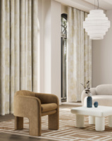 Cortinas Translúcidas de Alta Calidad, Insonorizadas y Ahorradoras de Energía, 100% Poliéster, Estilo Europeo, para Sala de Estar, Hotel, Venta al por Mayor