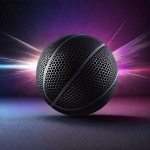 Kuer Modelo Creativo Impreso en 3D, Balón de <span class=keywords><strong>Baloncesto</strong></span> Tamaño 6, Silencioso, Regalo para Novio, Adornos, Cubierta de PU, No Inflable, Sin Aire - Product Image 3