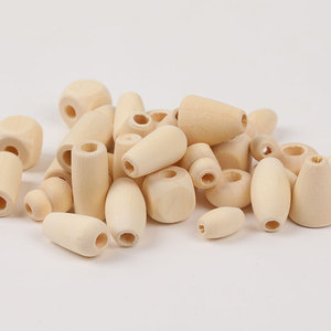 Cuentas de madera de haya natural, formas mixtas, pulidas, para la fabricación de joyas, accesorios de bricolaje, varios tamaños, venta al por mayor, en stock. - Product Image 4