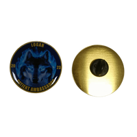Badges personnalisés professionnels modernes et économiques pour la publicité d'entreprise, en acier inoxydable argenté, imprimés offset