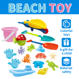 Ensemble de 18 jouets de plage pour enfants, jouets de plage pour bébés, jouets d'eau et de sable, chariot à creuser, plage d'été avec sac à dos - Product Image 4