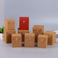 Venta al por mayor personalizable UV Foil corrugado Kraft caja de embalaje para té regalos tazas ropa interior calcetines cuero de vaca-Caja carpetas