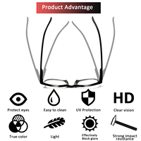 Lunettes de lecture anti-lumière bleue personnalisées de haute qualité avec monture PC pour hommes et femmes, idéales pour la presbytie et la lecture sur ordinateur