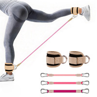 Sangle de cheville d'entraînement pour mollets, bande de résistance en latex, attache pour machine à câble, accessoire pour exercices des jambes et des pieds