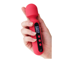 Großhandel 10-Gang stark vibrierend wiederauf ladbare weibliche Mastur bator USB-Netzteil LCD AV-Stick G-Punkt Vibrator für Paare