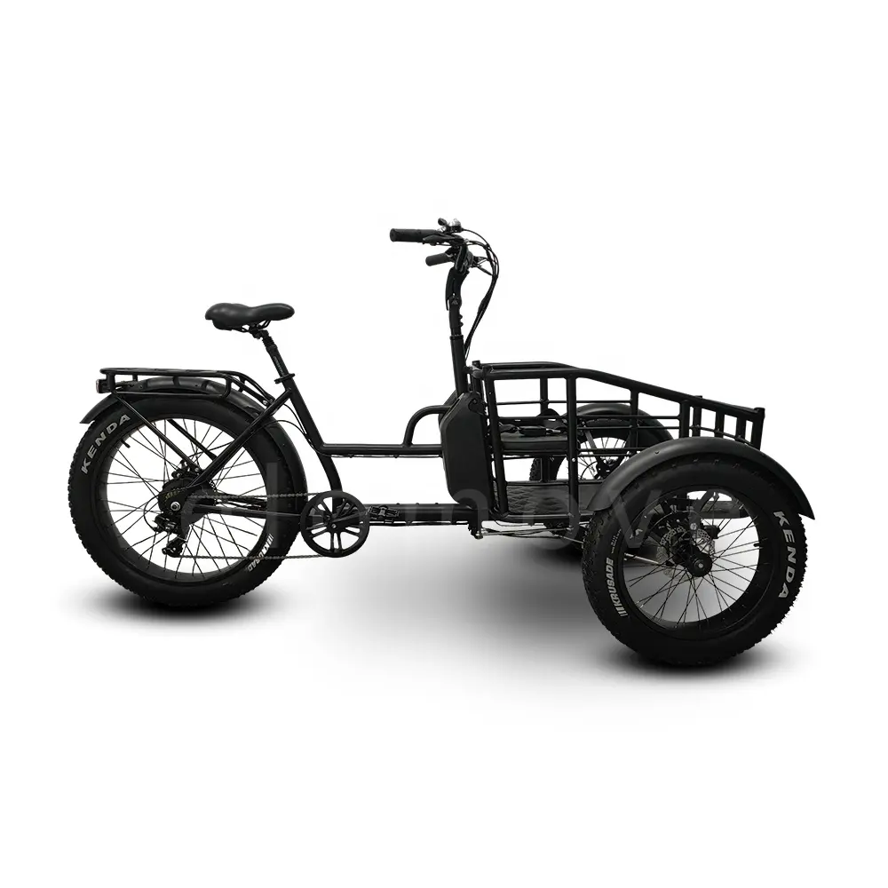 Электрический трехколесный велосипед Triciclo, 1000 Вт, трехколесный электрический велосипед с корзиной для взрослых, 26/20''