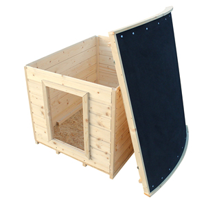 TIMBELA M405-1 Chenil d'extérieur en bois pour chien Toit étanche Maison pour chien de petite race Taille S-87 X 102 X H85 cm - Product Image 3