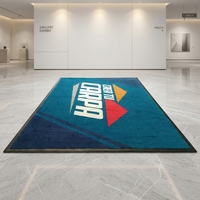 Tapis personnalisé avec logo d'entreprise, respirant, à poils ras, en nylon, antidérapant, avec dos en caoutchouc, pour les chaînes de magasins de détail