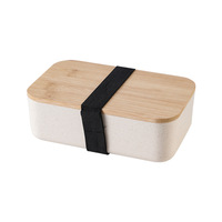 Groothandel Japanse stijl rechthoekige bentobox met bamboe deksel, magnetronbestendig, BPA-vrij, lunchbox inclusief complete bestekset