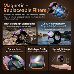 Filtre de poche léger pour appareil photo B270 en verre optique HD, filtre ND (densité neutre) et UV (Black <span class=keywords><strong>Mist</strong></span>) pour iPhone 17 <span class=keywords><strong>Pro</strong></span> Max - Product Image 3
