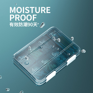 Portable pillbox, mini medicine <b>box</b>, one-week pill dispenser, portable pill/tablet <b>box</b>, free <b>shipping</b>. - Product Image 5
